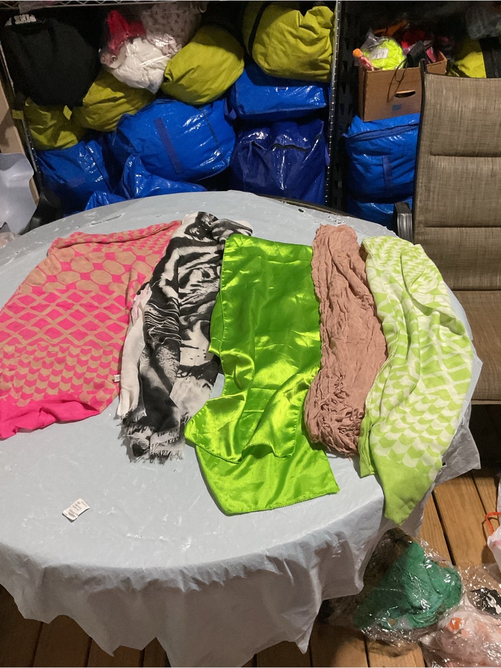 Bright Lime Satin Scarf - Unbranded